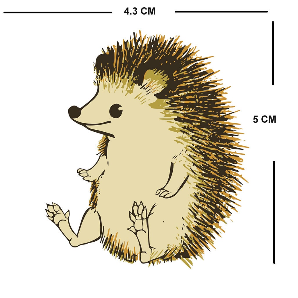 Set of 5 hedgehog Iron on Transfers