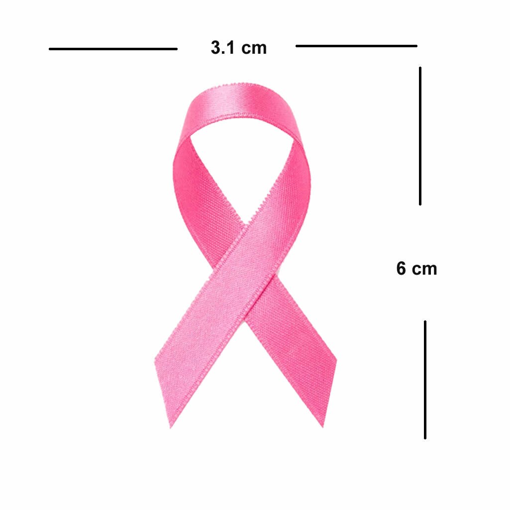 Set of 5 Pink Ribbons Temporary Tattoo Waterproof Cancer awareness