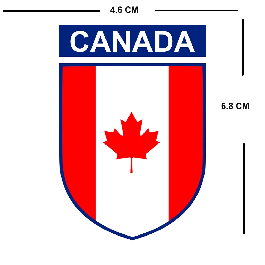 Set of 2 Canada Team Crest Iron on Screen Print Transfers for Fabrics Machine Washable Canada Flag patch