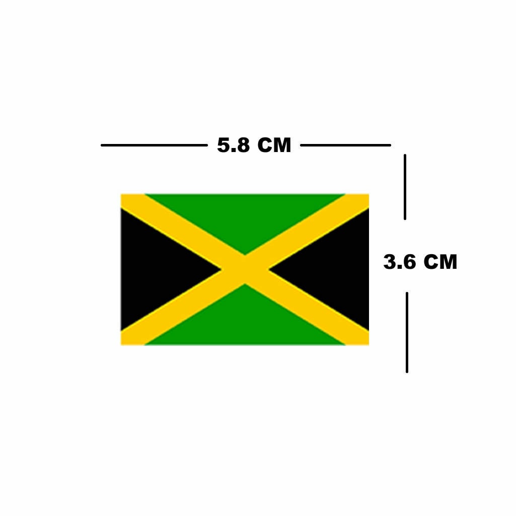 Set of 4 Jamaica Flag Temporary Tattoo Waterproof Lasts 1 week Jamaican country Flag