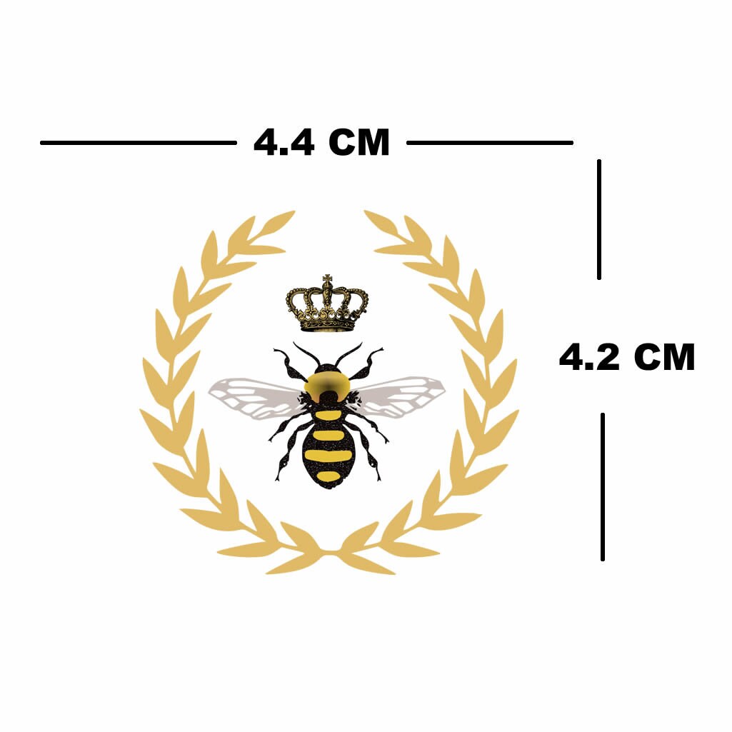 Queen Bee TEMPORARY TATTOO Waterproof Lasts 1 week Body Face art Royal leader Crown