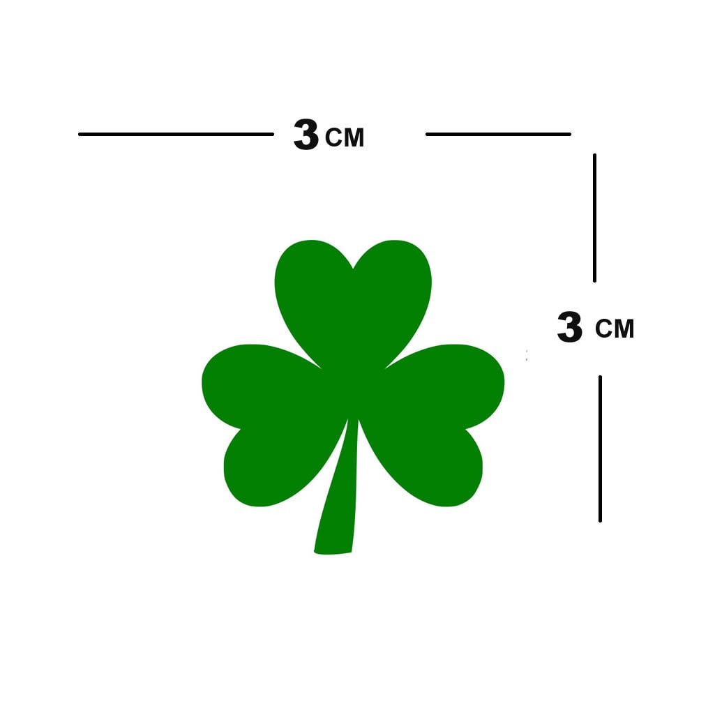 Set of 5 x Irish Shamrock Temporary Tattoo Waterproof Ireland leaf