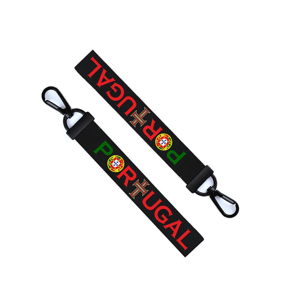 PORTUGAL Flag Key Chain Keyring Luggage Tag Zipper Pull Bag Portuguese Key Ring