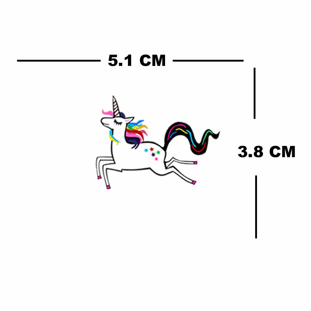 Set of Unicorn Rainbow Star Temporary Tattoo Waterproof