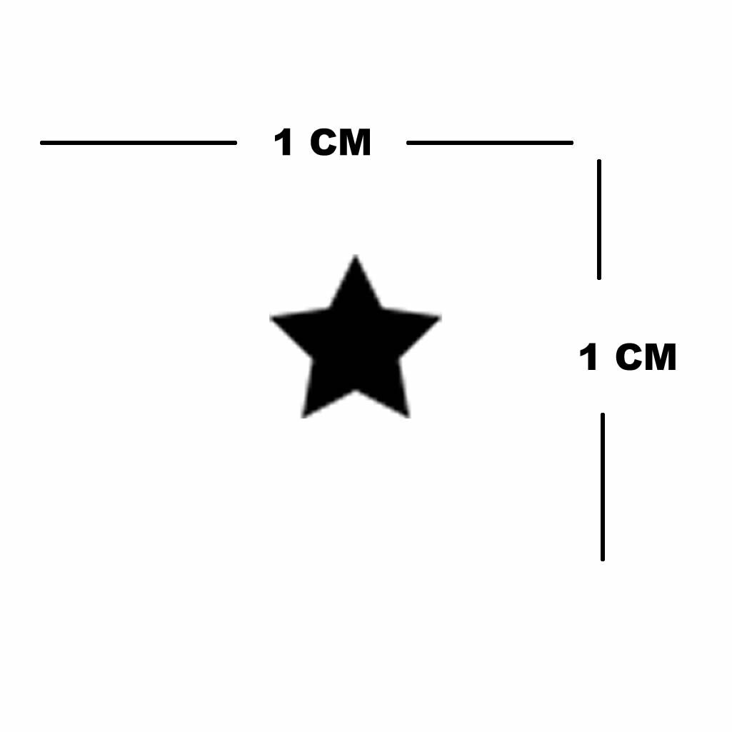 Set of 10 Stars Temporary Tattoo Waterproof black Star