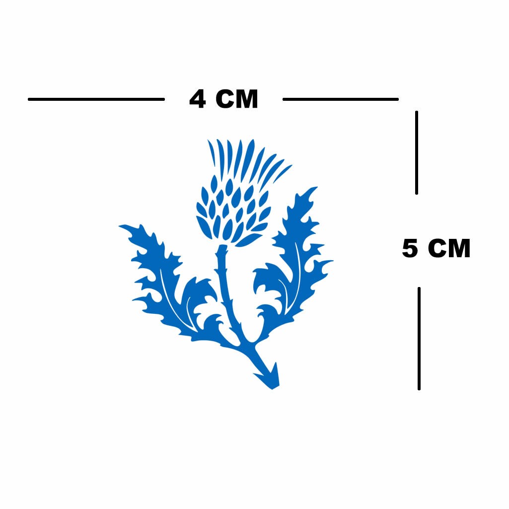Set of 4 Scotland Flower Temporary Tattoo Waterproof Lasts 1 week Scottish Thistle for country support six nations,rugby, football,cricket