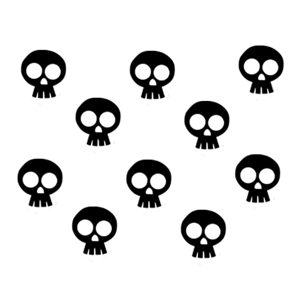 Set of 10 Skulls Temporary Tattoo Waterproof hand body party art