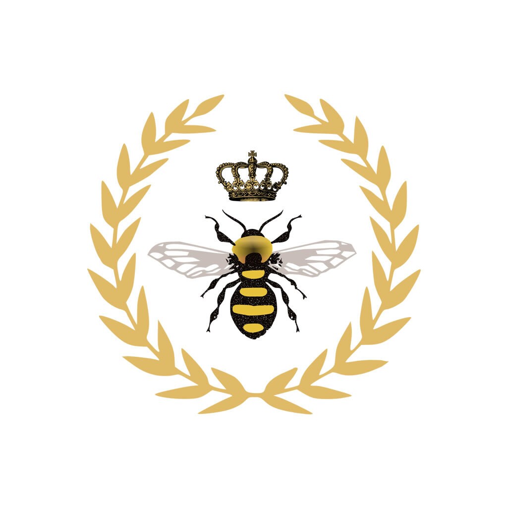 Queen Bee TEMPORARY TATTOO Waterproof Lasts 1 week Body Face art Royal leader Crown