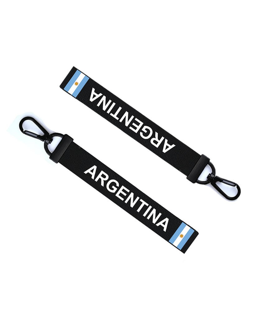 Argentina Key Chain Keyring Luggage Tag Zipper Pull Bag Argentinean Key Ring