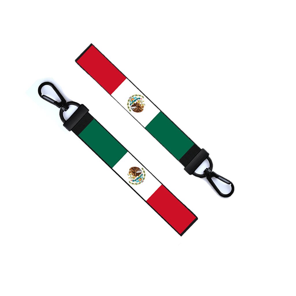 Mexican Flag Key Chain Keyring Luggage Tag Zipper Pull Bag Mexico Key Ring