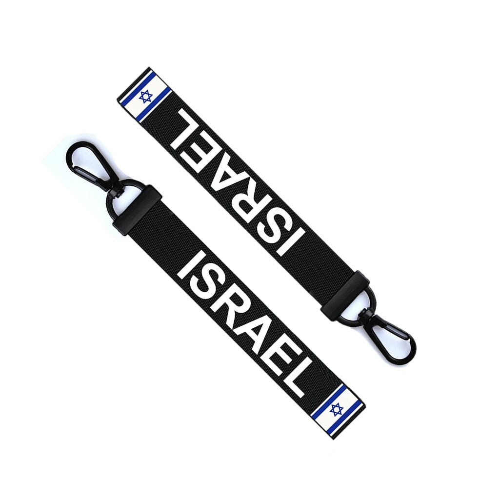 Israel Flag Key Chain Keyring Luggage Tag Zipper Pull Bag Israeli Key Ring