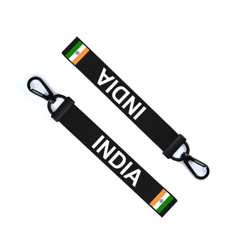 India Flag Key Chain Keyring Luggage Tag Zipper Pull Bag Indian Key Ring