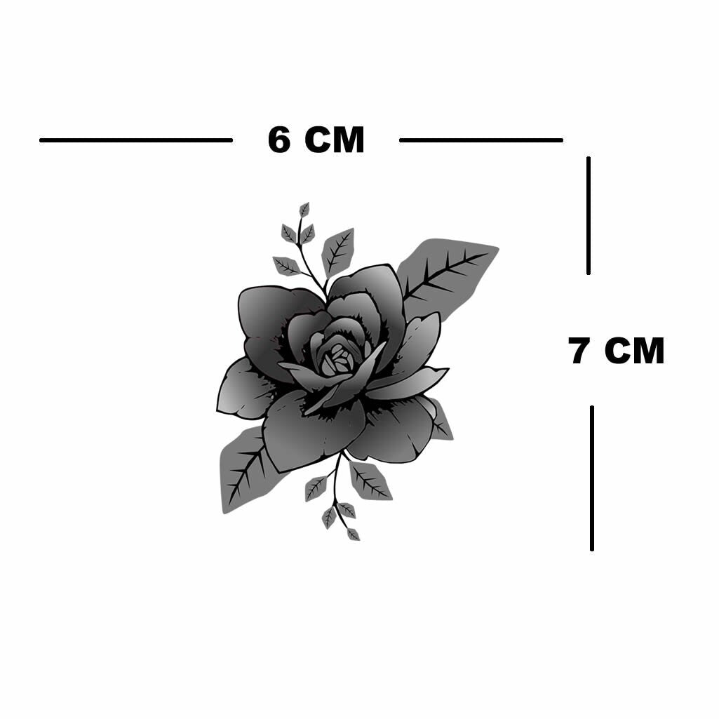 Set of 2 Rose Temporary Tattoo Waterproof
