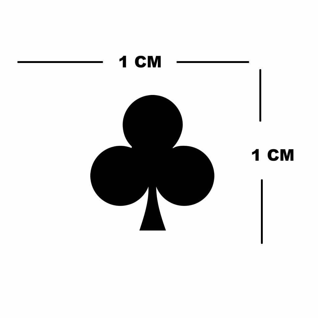 Set of 4 Playing card suit rotten TEMPORARY TATTOO Spades, heart, diamond, club
