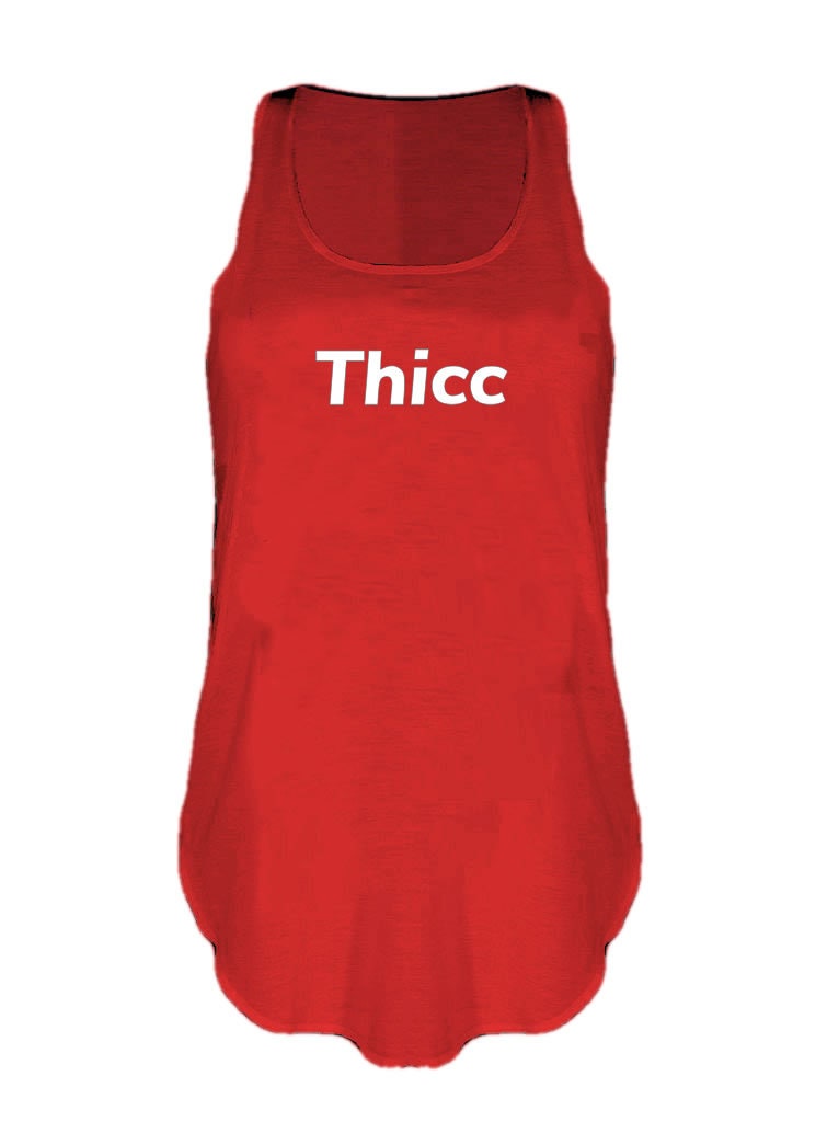 Thicc printed tank top women's vest singlet cami blouse fit shirt internet meme