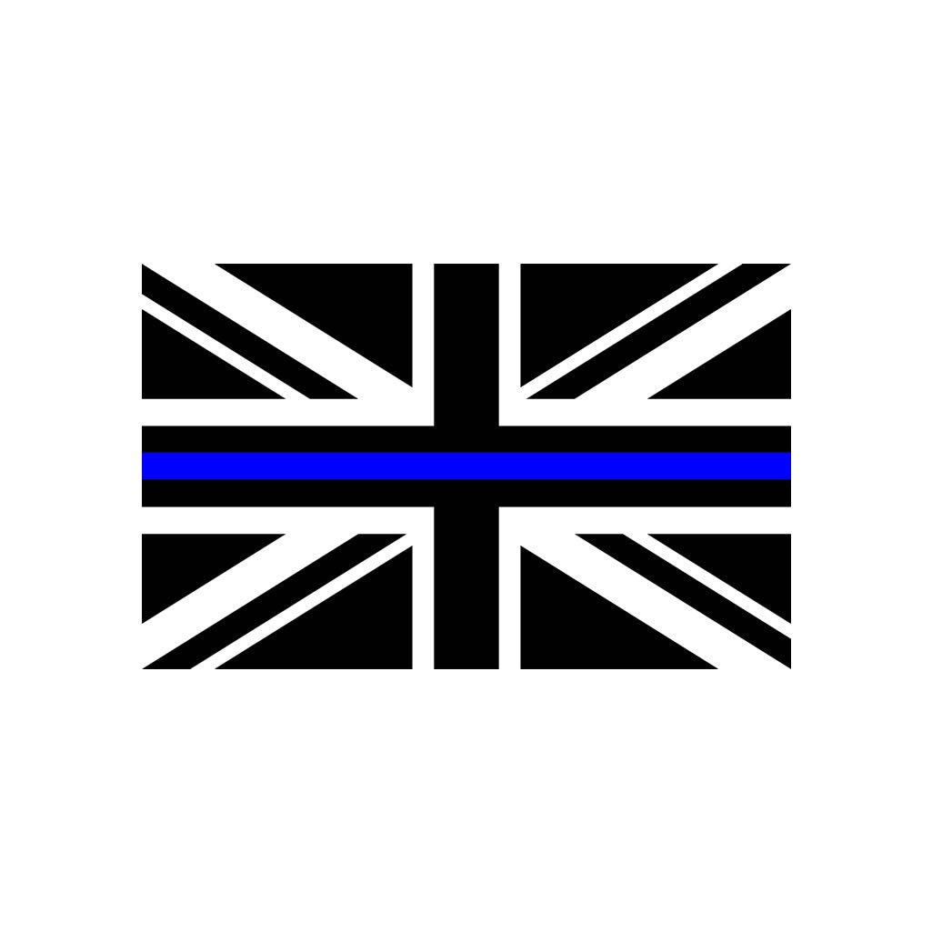 Set of 2 x Thin Blue Line Iron on transfer