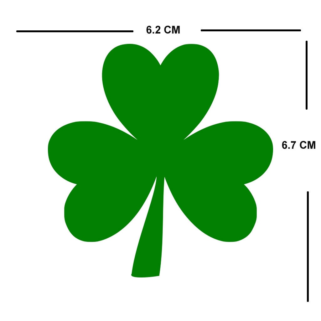 Set of 2 x Irish Shamrock Iron on Screen Print for fabric Machine Washable Ireland