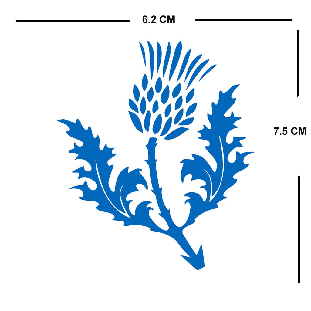 Set of 2 x Scottish Flower Iron on Screen Print for fabric Machine Washable Scotland Rugby Team