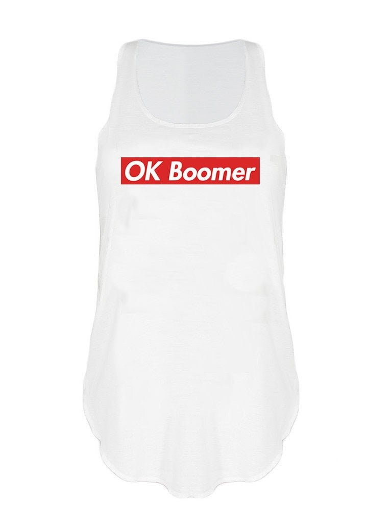 OK Boomer unisex print Tank Top Generation Z Come back crest Gen Z vest