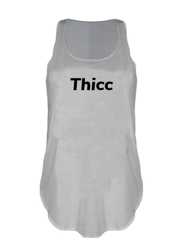 Thicc printed tank top women's vest singlet cami blouse fit shirt internet meme