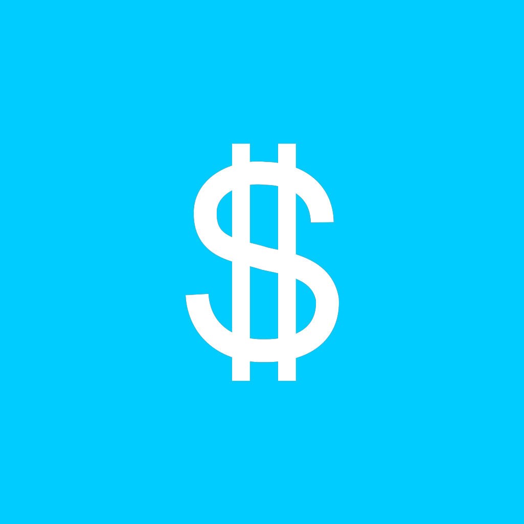 Set of 2 x Dollar Sign IRON ON Screen Print Transfers for Fabrics Machine Washable patch Dollars