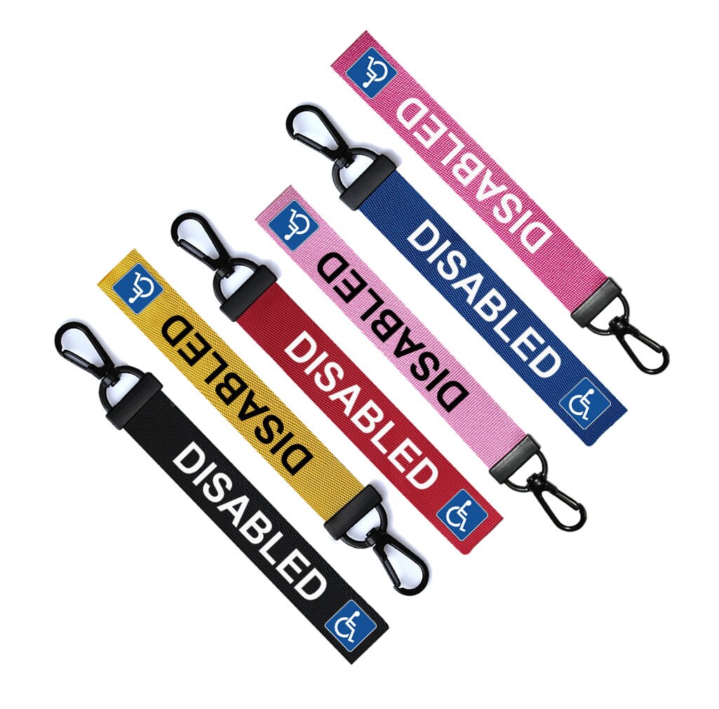 Disabled Key Chain Keyring Luggage Tag Zipper Pull Bag Ring Key Ring