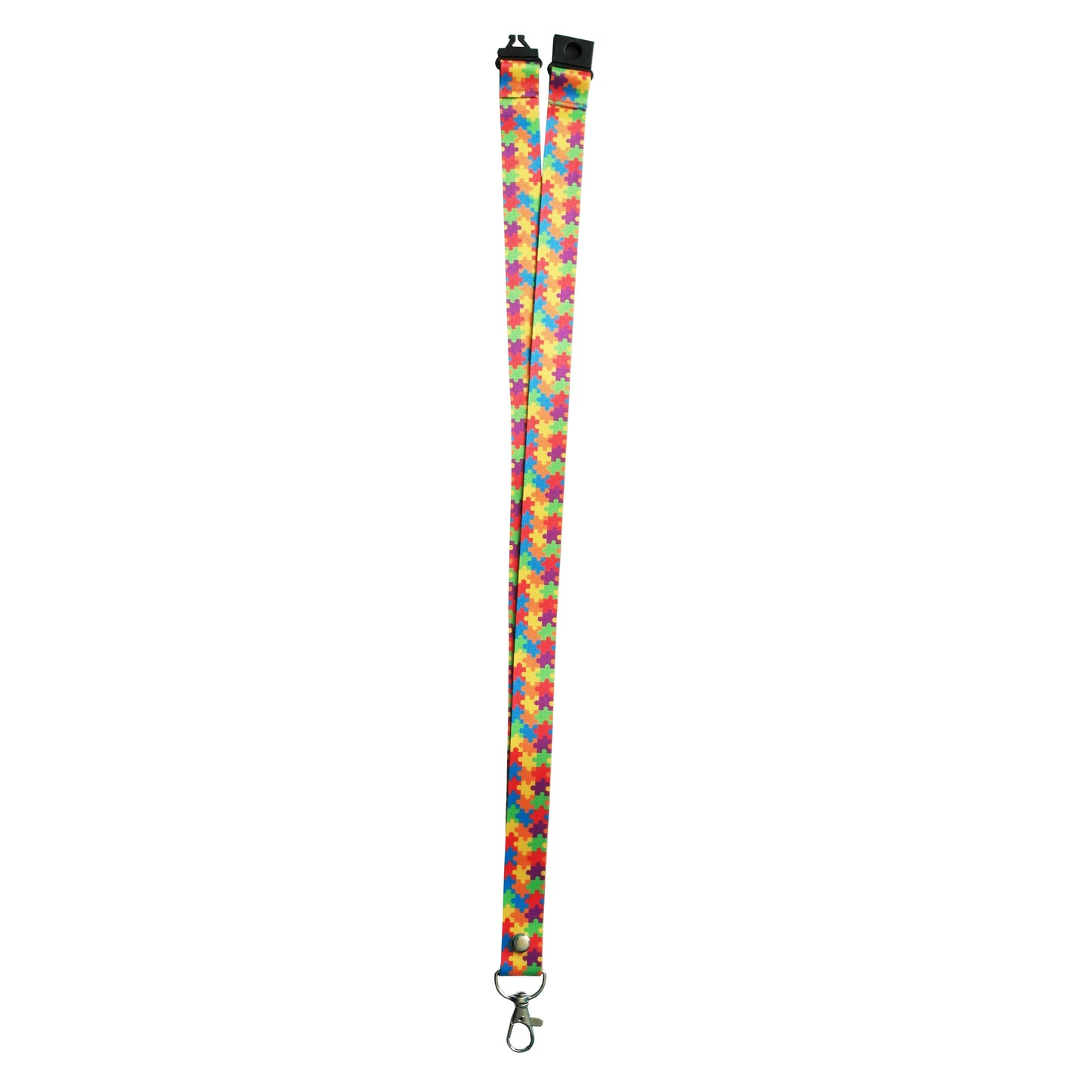 Autism Awareness Jigsaw Lanyard - neck strap