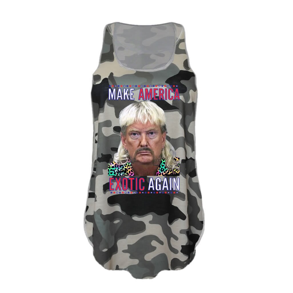 Make America Exotic Again Tank top Funny Joe Exotic The Tiger King Cat Rescue Vest Donald Trump Gift Singlet