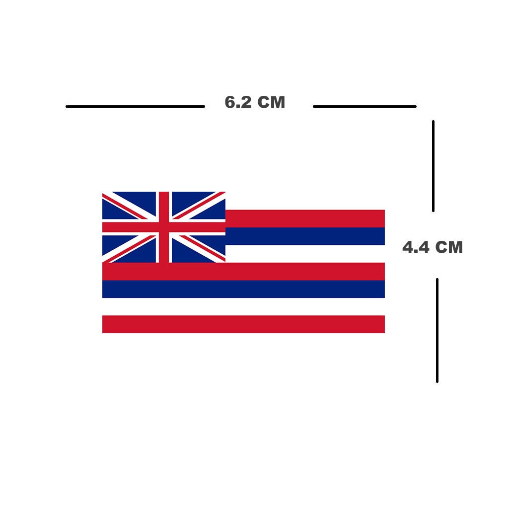 Set of 2 x Hawaii FLAG Iron on Screen Print fabric for Machine Washable Transfer Hawaiian Flag