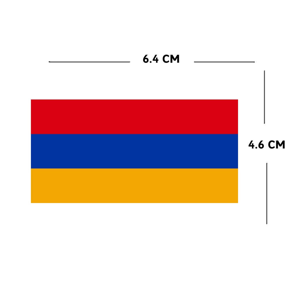 Set of 2 x Armenia Flag Iron on Screen Print Transfers for Fabrics Machine Washable patch