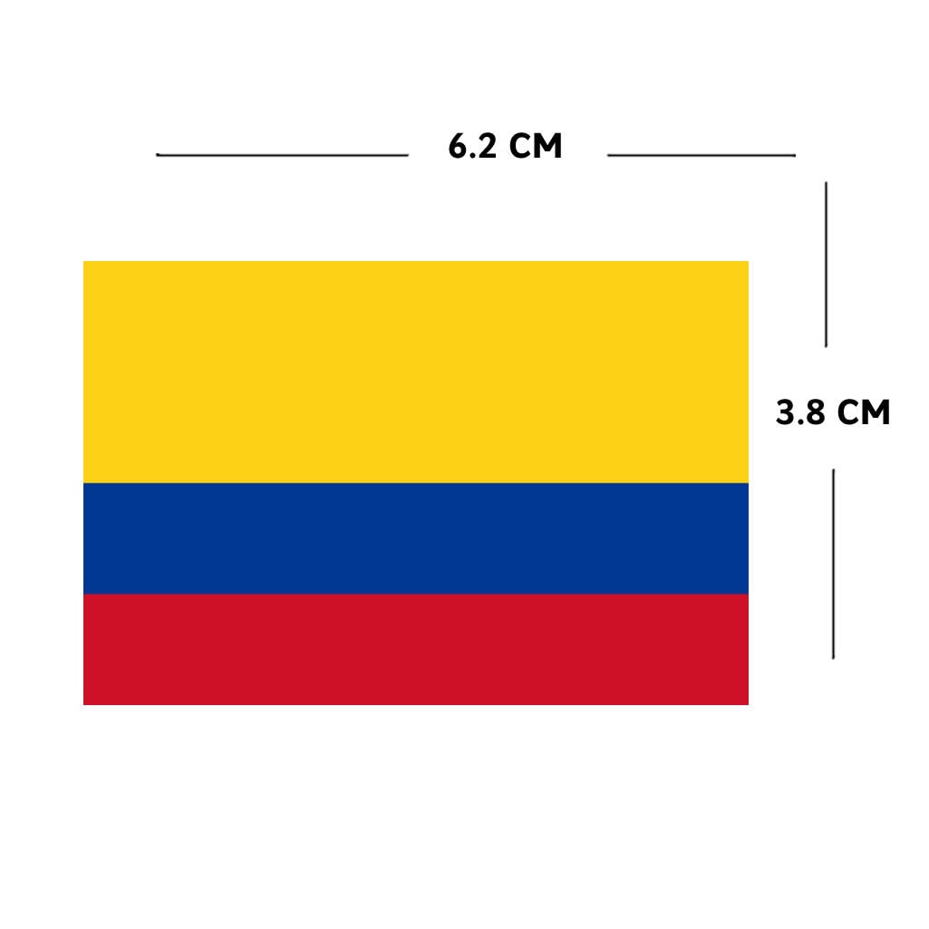 Set of 2 x COLOMBIAN FLAG Iron on Screen Print Transfers for Fabrics Machine Washable patch COLOMBIA