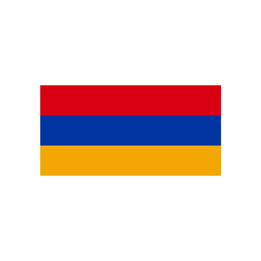 Set of 2 x Armenia Flag Iron on Screen Print Transfers for Fabrics Machine Washable patch