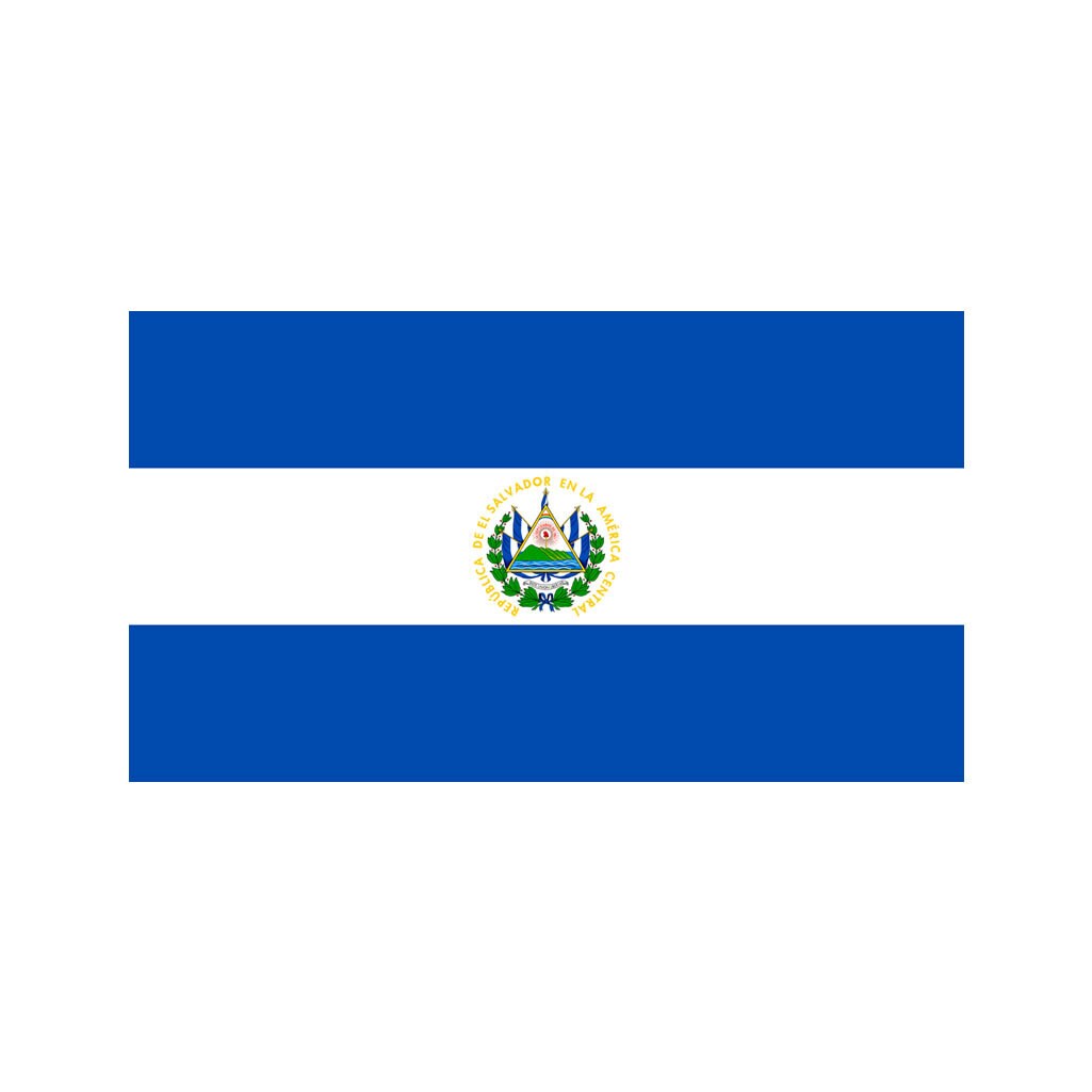 Set of 2 x El Salvador Flag Iron on Screen Print Transfers for Fabrics Machine Washable patch