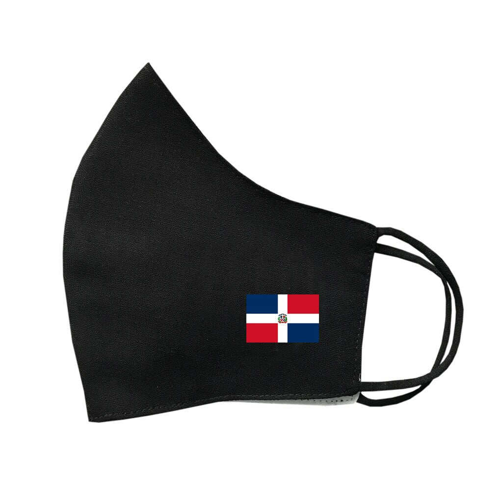 Dominican Republic Flag Mask Protective Covering Washable Reusable Breathable