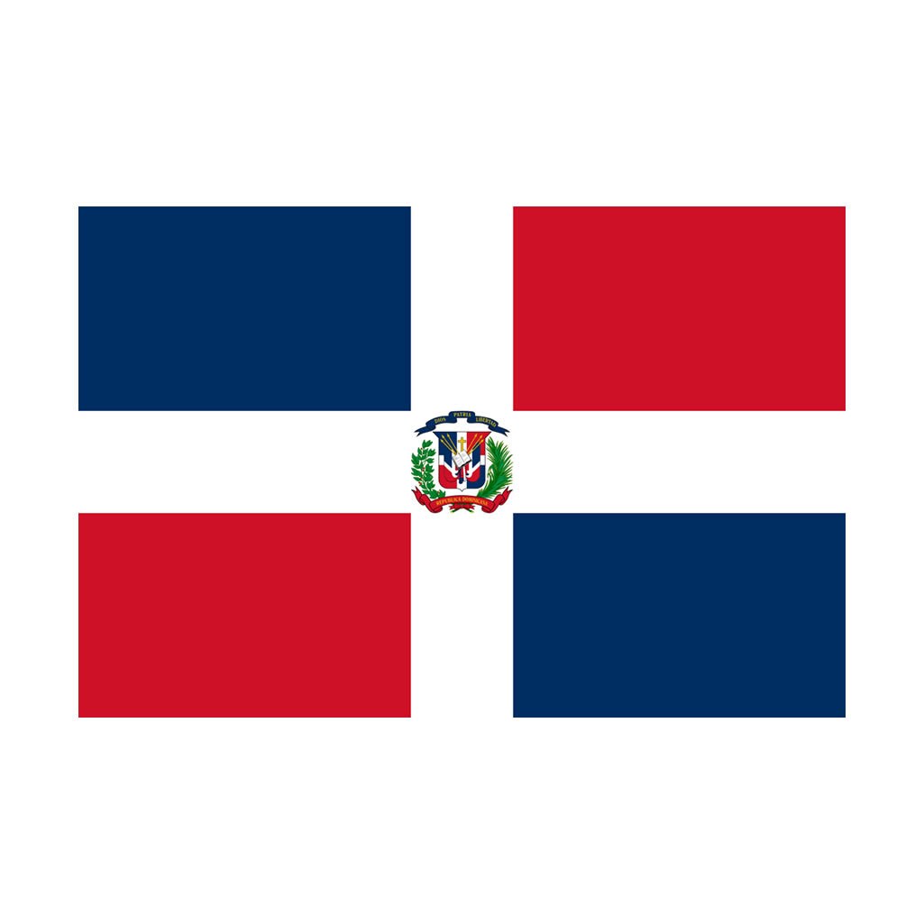 Set of 2 Dominican Republic Flag Iron on Screen Print Transfers for Fabrics Machine Washable Dominican Republic Flag patch