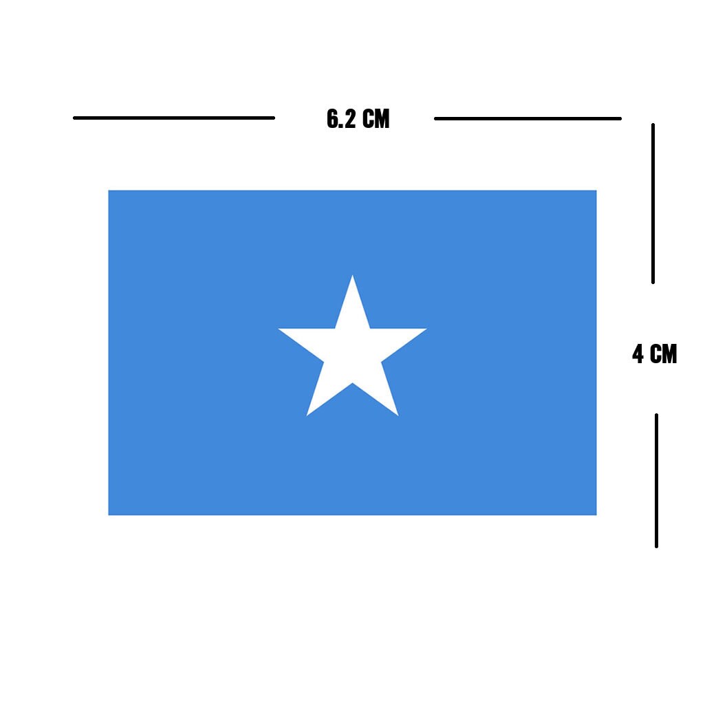 Set of 2 x Somalian Flag Iron on Screen Print Transfers for Fabrics Machine Washable Somali Flag patch