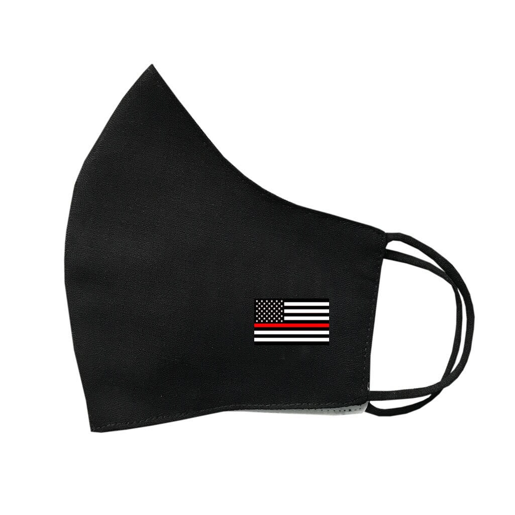 USA Thin Red Line Flag Protective face Covering Reusable Breathable Mask