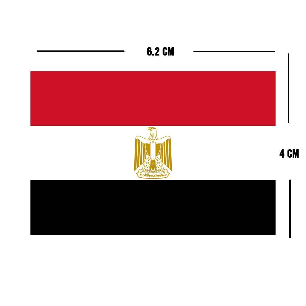 Set of 2 Egypt Flag Iron on Screen Print Transfers for Fabrics Machine Washable Egyptician Flag patch