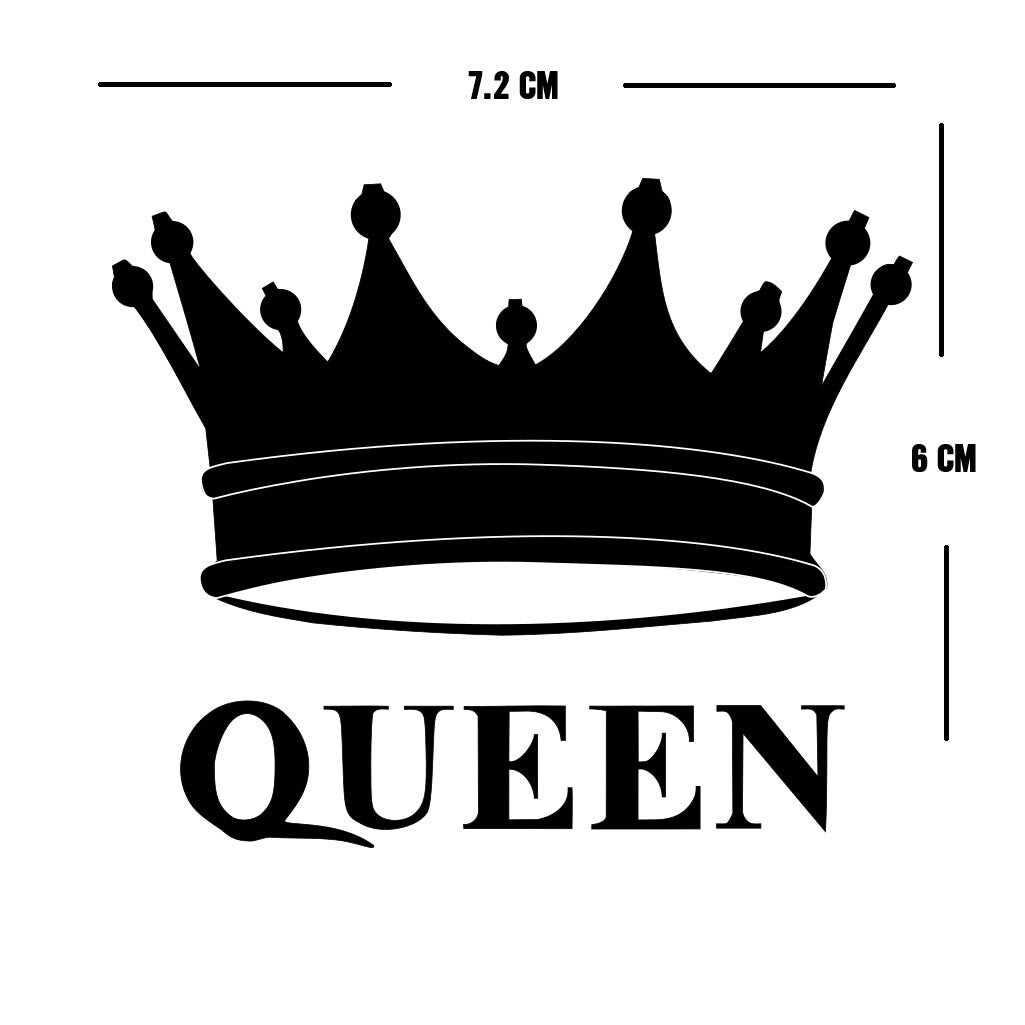 DIY The Royals - King, Queen, Prince, Princess Crown Iron on Screen Print Transfers for Fabric Machine Washable patch