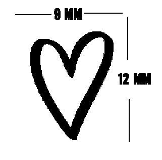 Set of 10 Heart TEMPORARY TATTOO Waterproof love Valentine's day hearts cut out