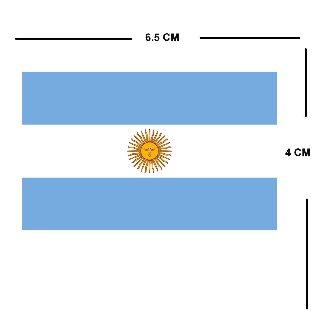 Set of 2 x Argentina Flag Iron on Screen Print for fabric Transfer Argentine Republic patch
