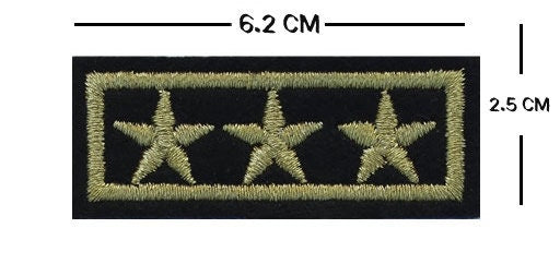 Set of 3 Army Iron / Sew On Embroidered Patch Badge Embroidery Military Motif transfer