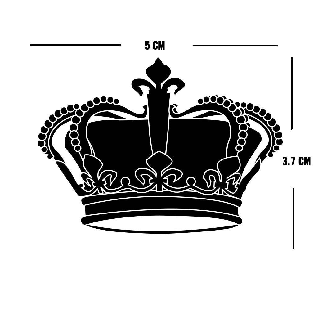 Set of 2 x Black Royal crown Iron on Screen Print Transfer patch for fabric