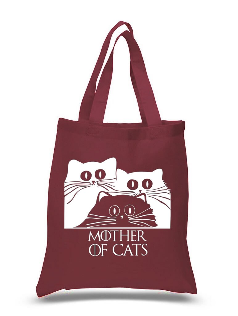 Mother of Cats Cotton Tote shopping office school book Bag Game of thrones fan