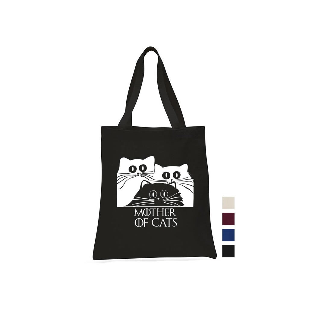 Mother of Cats Cotton Tote shopping office school book Bag Game of thrones fan