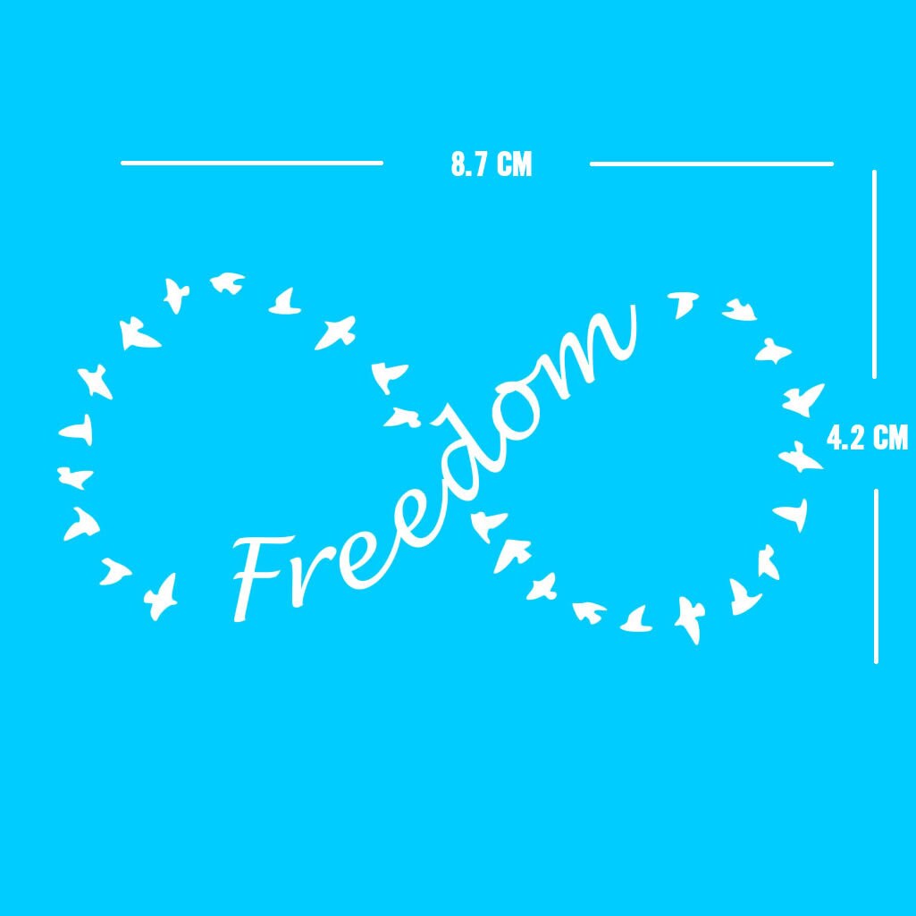 Set of 2x Freedom Iron on Screen Print Transfer patch for fabric eternal freedom