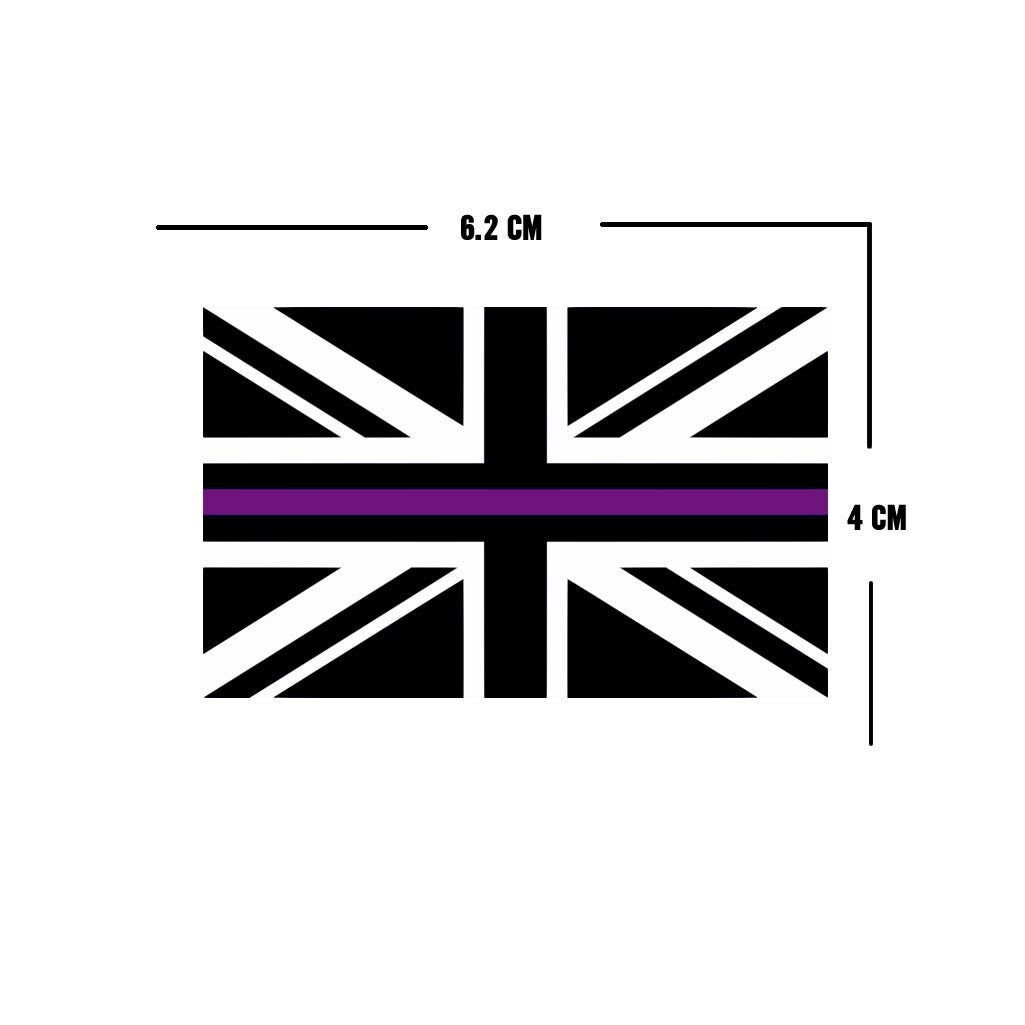 Set of 2 x Thin Purple Line UK Iron on Screen Print for fabric Machine Washable First Responders