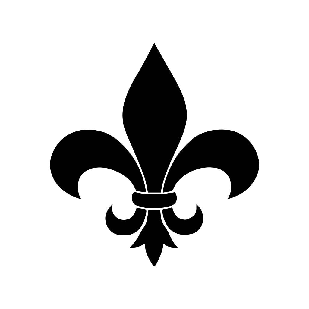 2X French lily Iron on Screen Print transfer for fabric Machine Washable fleur de lis