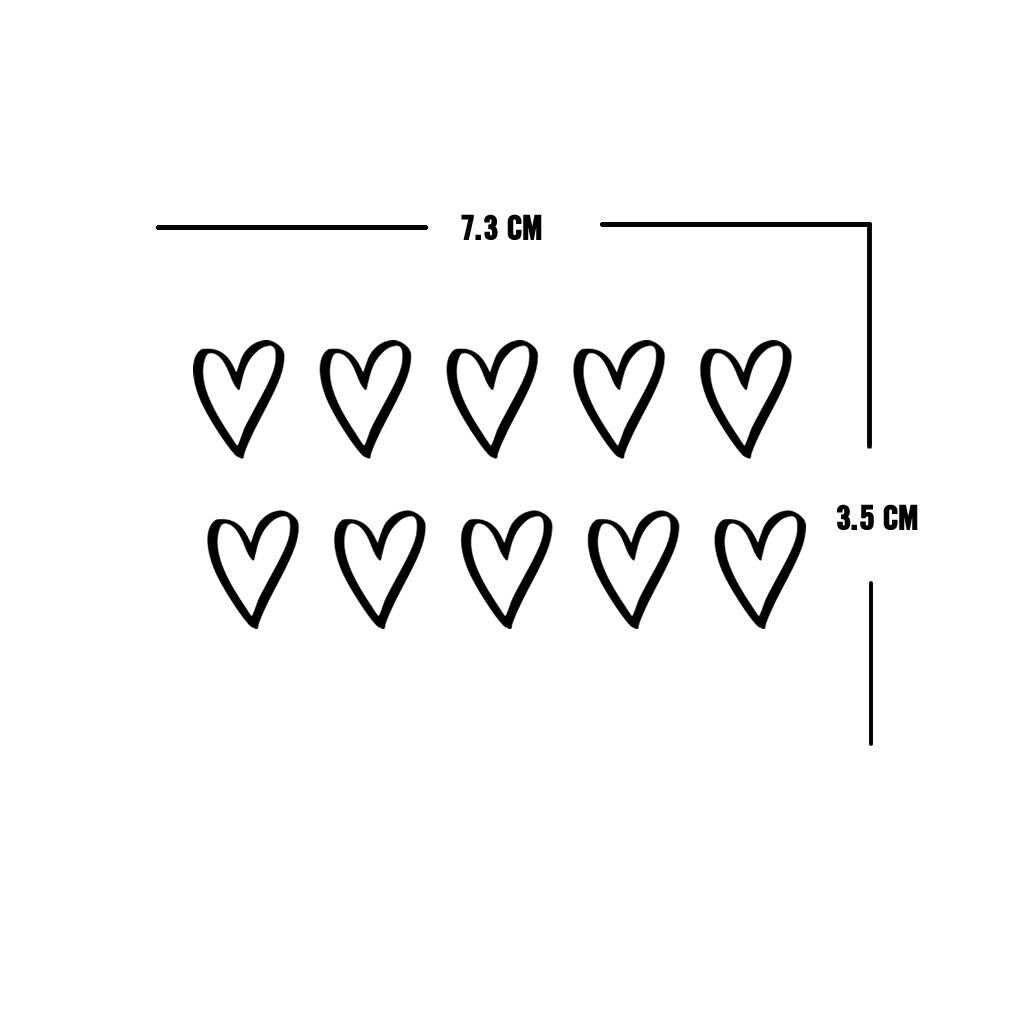 Set of 20 X Hearts Iron on Screen Print Transfers for Fabrics Machine Washable patch