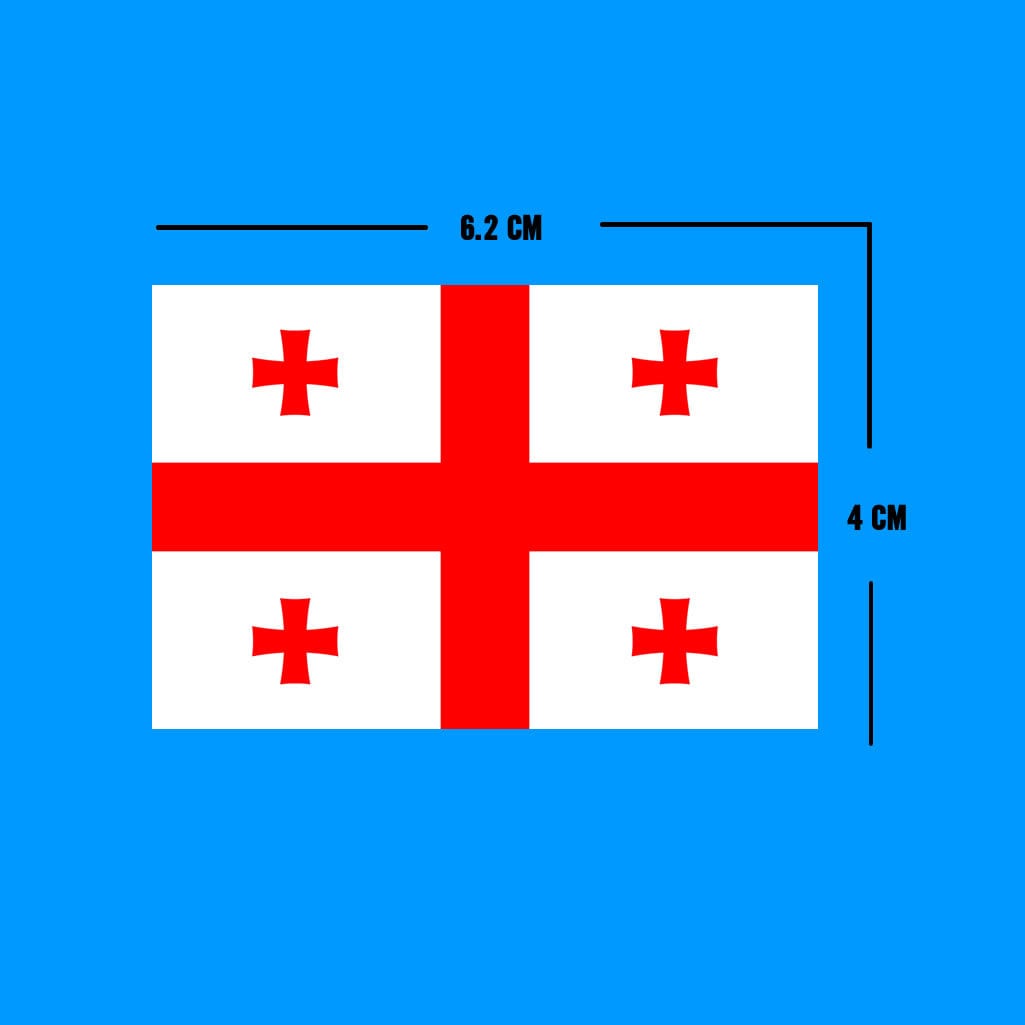 Set of 2 x Georgia Flag Iron on Screen Print transfer for fabric Machine Washable Georgian Flag